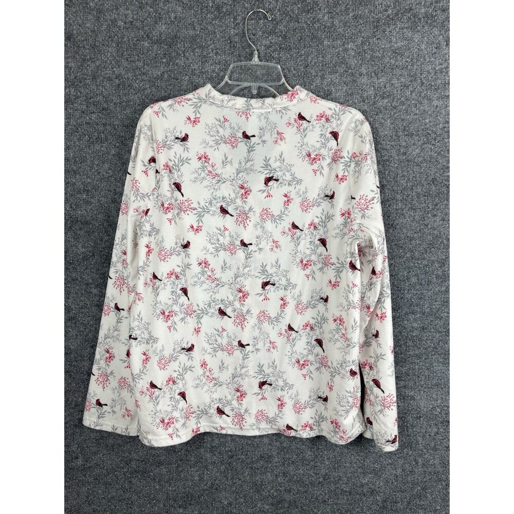 Adonna Sleepwear Size Large Spring Red Cardinal's Prints Soft - Picture 7 of 12